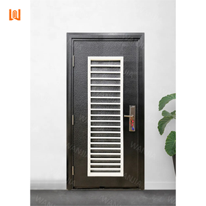 Puertas blindadas de <span class=keywords><strong>metal</strong></span> antirrobo personalizadas resistentes a la corrosión Puertas de seguridad resistentes personalizadas Puertas de aluminio de entrada frontal - Product Image 2