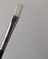 Stylo de manucure à manche en bois de forme plate, stylo de Nail Art, pinceau de peinture en Gel UV cristal Poly