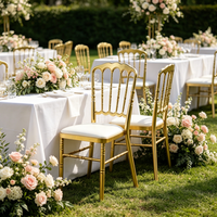 Chaise Napoléon en gros, finition dorée, pour mariage et banquet en extérieur