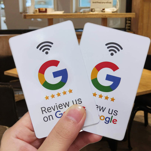 بطاقة هدايا قابلة للتخصيص من البي في سي مع تقنية إن إف سي ورمز الاستجابة السريعة قابلة للبرمجة لوسائل التواصل الاجتماعي وجوجل بلاي مع شريحة 215 مقاومة للماء من ماركة زد دي إف - Product Image 2