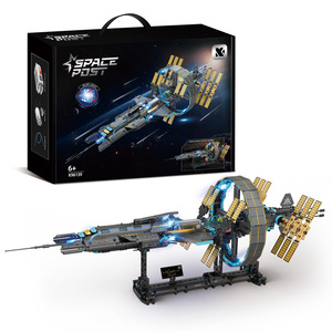 Modèle d'exploration spatiale Haolong Star Space Station Explorer, blocs de construction en plastique ABS électriques, ensemble de jouets pour enfants - Product Image 1