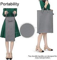 Panier à linge carré pliable 3D en tissu non tissé écologique moderne avec poignée, capacité de 3 à 6 L pour le rangement du linge dans la salle de bain