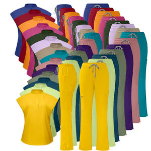 ชุดเครื่องแบบทางการแพทย์สำหรับผู้หญิงชุดยูนิฟอร์มผ้าสครับชุดเครื่องแบบทางการแพทย์พร้อมกางเกงทรง Y คอทรงพอดีตัวคลาสสิก - Product Image 4