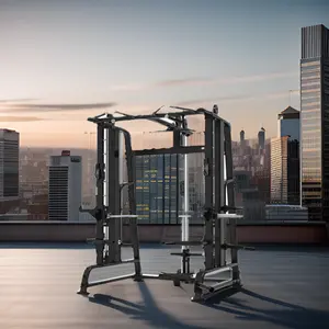 3D Smith Machine Universal Gym Exercise Equipment Steel Plate Loaded Fitness Bodybuilding Device MND-C90-6 Model
