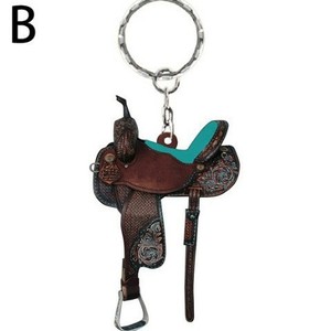 Nova Chegada: Chaveiro de Acrílico com Pingente de Sela de Cowboy Ocidental e Sela de Cowgirl para Homens e Mulheres - Product Image 3