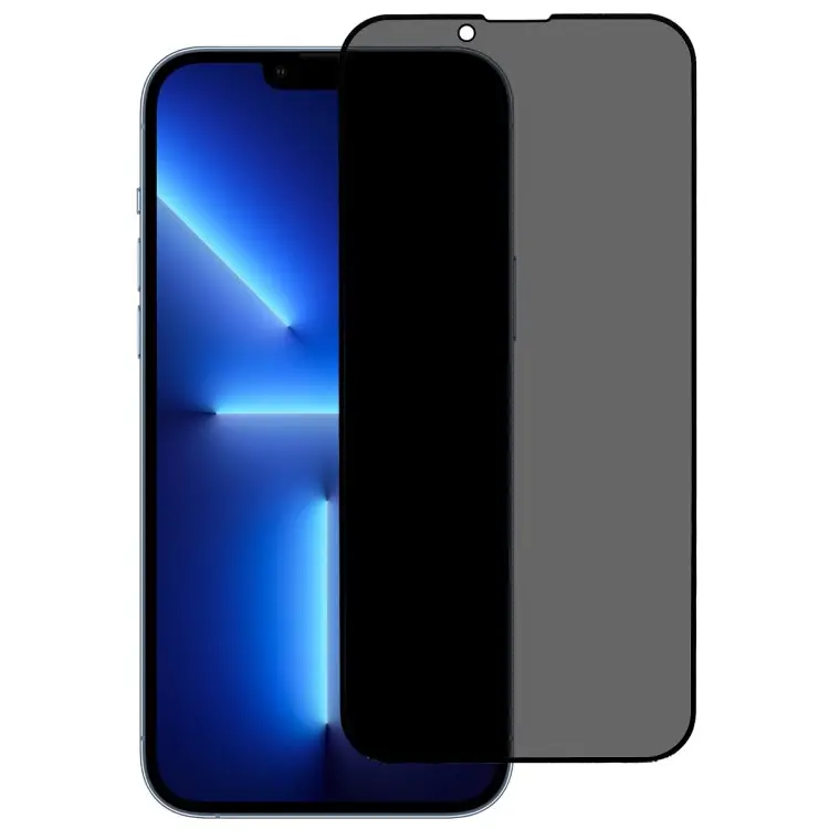 Gizlilik ipek baskı temperli cam ekran koruyucu kapak iPhone 15 13 14 Pro Max 13 14 artı telefon