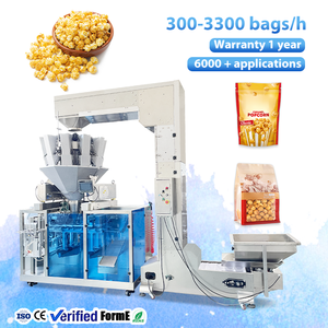 Machine d'emballage automatique multifonction haute précision pour sachets à fermeture éclair, doypacks, pop-corn, céréales et aliments, avec remplissage et scellage - Product Image 1