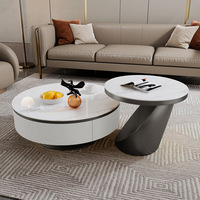 Offre Spéciale Table basse ronde de luxe moderne Meubles de salon en acier doré simples Table basse design Table centrale pour chambre