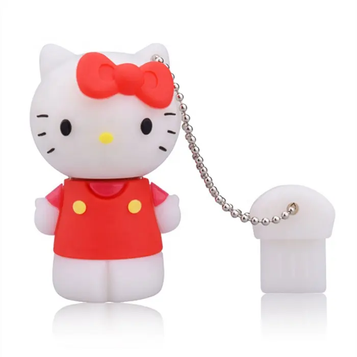 Custom cartoon hello kitty model usb flash drive 8GB for giveaway promotional gifts pen drive