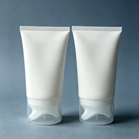 Tube ovale souple en plastique de luxe pour cosmétiques, avec applicateur de massage en V pour le visage et le cou, idéal pour crème et lotion pour le cou, soins de la peau