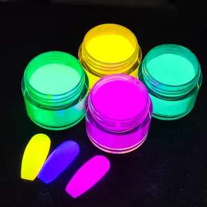 Profession eller Großhandel im Dunkeln leuchtendes Acryl pulver Super Shine 2 in 1 Nagels tudio Shop Dip Pulver