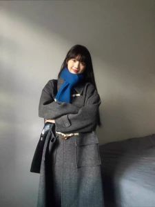 QFZ3446 - Veste courte en laine décontractée pour <span class=keywords><strong>femme</strong></span>, hiver - Product Image 4