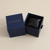Boîte de rangement pour bijoux en carton avec logo personnalisé, doublure en papier, boîte à montre, coussin, emballage cadeau pour montre, bracelet, jonc