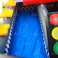WINSUN Toboggan Gonflable Sec Thème Parc de Jeux Publics Style Crazy Racing en PVC pour Centres Commerciaux et Jardins, Utilisation en Parc de Trampoline Haut de Gamme
