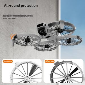 Nouvelle conception simple et élégante, housse de protection rabattable avec lumières LED, télécommande pour la protection des hélices de drone, 3D Flip & Pliable - Product Image 3
