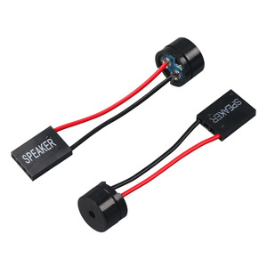 Altavoz para computadora para panel frontal de placa base con conexión de cable rojo y negro, conector de 2 pines, indicador de alarma sonora - Product Image 2