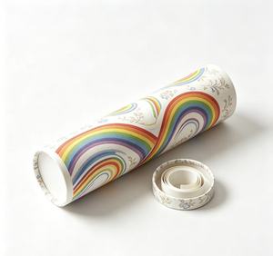Custom Printed Cardboard Cylinder Tube, Sturdy Paper Tube for <b>Poster</b> Scroll Art Stationery Storage - Product Image 1