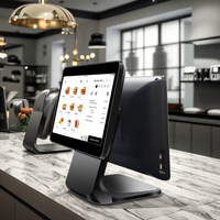 Sistema POS de Alta Calidad con Pantalla Táctil, Terminal POS con Windows 7/10, Caja Registradora, Sistema POS de 15.6+13.3 Pulgadas