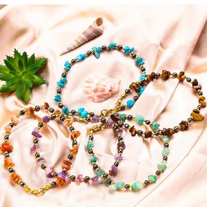 Bracelets de cheville en pierre magnétique avec pendentif cinq étoiles pour femmes hommes cristal de guérison perte de poids des pieds bijoux amincissants pieds Cha - Product Image 6