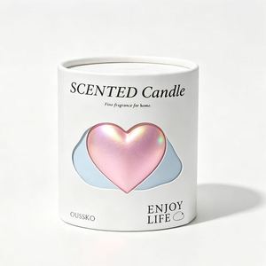 Scented Candle <b>White</b> Paper Tube Packaging Recyclable Cylindrical <b>Box</b> for Home Fragrance - Product Image 4