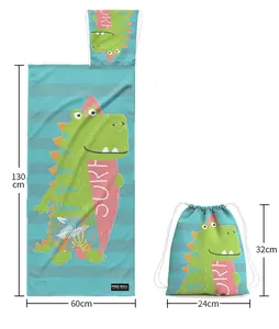 Toddler kids or children 30''*60'' 2 in 1Recycle plastic bottle sand free with zipper recycled rpet beach towel backpack