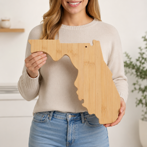 Set Personalizzato <span class=keywords><strong>di</strong></span> 12 Taglieri con Mappa della Florida, Incisione Laser, in Legno, per Souvenir e Regali - Product Image 3