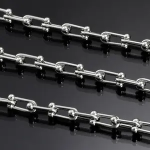 Stainless steel horseshoe chain U-shaped Jewelry diy necklace bracelet Choker Fashion light luxury titanium accessories