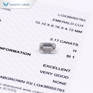Tianyu Gems 3.17ct H SI1 CVD Lab Diamond White Lab Diamond Emerald Cut IGI Certificate Diamond - Product Image 6
