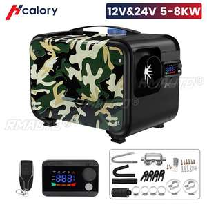 Calentador de Aire Diésel Hcalory Camuflaje Todo en Uno 5-8KW 12V con Monitor LCD para Coche y Camión - Product Image 1