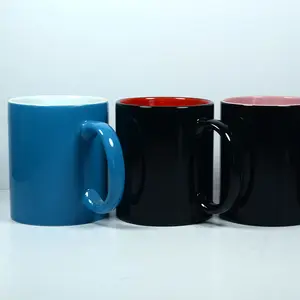 Atacado cor vitrificada água copo pequeno almoço leite café instantâneo 11oz cerâmica caneca produto publicidade presente copo personalizado logotipo