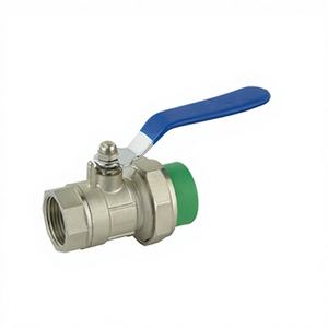 Válvula de bola de latón Hongtian silenciosa para tubería de drenaje PPR de uso en el mismo piso con acoplamiento flexible <span class=keywords><strong>y</strong></span> rosca interna F25*34 F32*1 F - Product Image 1