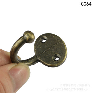Antique Style <b>Wall</b> <b>Hook</b> 27x37mm Alloy Round Single <b>Hook</b> For Clothes Door <b>Wall</b> Mount CC64 - Product Image 5