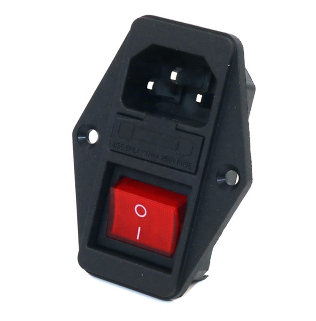 Ac Male Socket Panel Mount 110v /220V with Fuse and Rocker Switch Female for Ac Adapter Ac Power Socket Connector