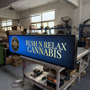 Letrero Luminoso Rectangular de Acrílico Transparente de 8*4 Pies/244*122 cm, Letrero LED para Decoración de Cafeterías, Letrero Colgante Personalizado para Publicidad Exterior en la Calle - Product Image 6