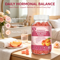 Gummies Équilibre Hormonal Saveur Pêche Myo-Inositol Gattilier Maca Complément de Soutien Hormonal Féminin 60 Unités Marque Privée OEM