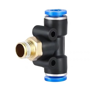 Raccords pneumatiques rapides PB8-03 pour tuyaux, accessoires de raccordement rapide pour camions, coude mâle PE, raccords pneumatiques - Product Image 1