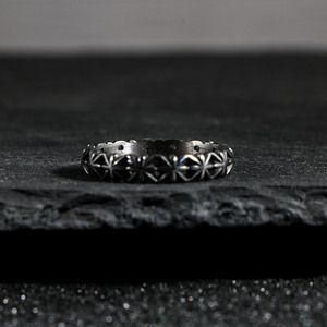 Retro Fashion Rice Flower <b>Ring</b> Women's <b>Silver</b> Tone Eight Pointed Star Design Gift Jewelry SA1028 - Product Image 3