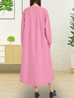 Robe Abaya Longue Plissée en Polyester Tricoté pour Femme, Style Moderne Musulman Arabe, Modeste, Égyptienne, Turque, Moyen-Orient, Dubaï, Collection 2025 – Prix Abordable