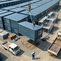 Maison conteneur préfabriquée modulaire amovible en structure acier démontable, respirante, pour bureau, dortoir temporaire