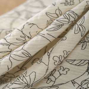 Tessuto in doppia garza <span class=keywords><strong>di</strong></span> cotone 100% 40S, 120GSM, stampa floreale a linee, ecologico, morbido, per copertine e asciugamani per neonati - Product Image 4