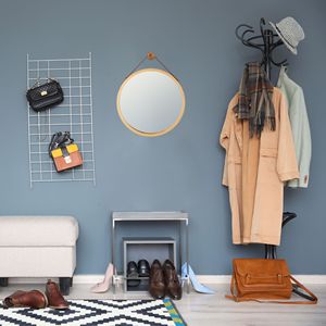 <span class=keywords><strong>Grand</strong></span> <span class=keywords><strong>miroir</strong></span> <span class=keywords><strong>mural</strong></span> rond en bambou avec corde de suspension pour salle de bain, salon, entrée - Product Image 3