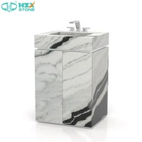 HZX Marbre travertin italien gris argenté de qualité supérieure pour meuble-lavabo de salle de bain avec vasque autoportante moderne