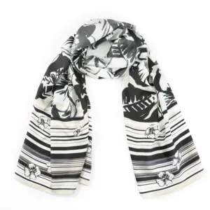 Fashionable Floral 100% Silk Satin Digital Print Scarves low MOQ high quality For Ladies