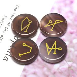 Commercio all'ingrosso Ametista Naturale di Palma Rune di Pietra Set Inciso Pietre Per Divinazione - Product Image 5