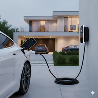 Chargeur de voiture électrique portable 16A 3,8 kW, prise de type 2, câble de 5 m avec fonctions de sécurité