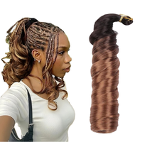 12-дюймовые французские кудрявые волосы Loose Wave, 150 г, короткие, пружинистые, синтетические, для плетения косичек без узлов, гладкие, без спутывания