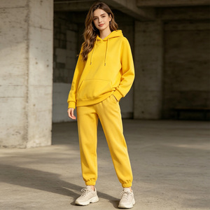 Superior Quality Breathable Womens Crew Neck Hooded Sweatshirt Set for Daily <b>Wear</b> - Product Image 6