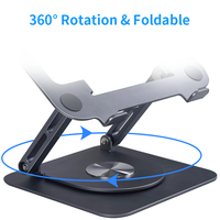 Support d'ordinateur portable en alliage d'aluminium avec base rotative à 360 ° pour iPad Macbook, vente en gros