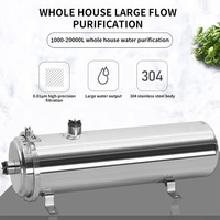 Appareils de traitement de l'eau pour toute la maison 1000-20000L/H, boîtier en acier inoxydable 304, membrane UF lavable en PVDF, filtre à eau pour la maison