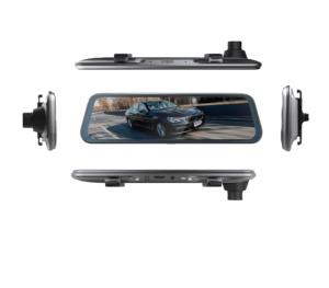 4K Wifi App DVR Dash Cam Dual Lens Front &amp; Rear Car Video Recorder IPS Screen <strong>Rearview</strong> Mirror Car Black Box Black Color - Product Image 1